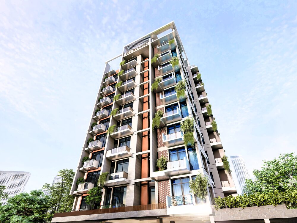 Modern apartment tower