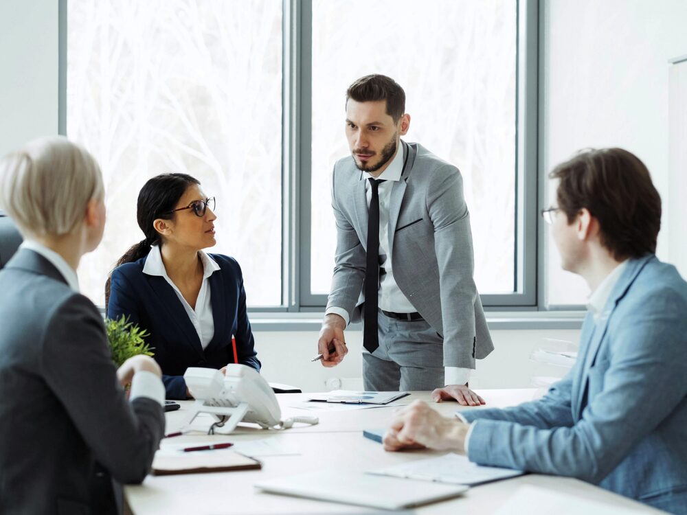Business professionals in a meeting
